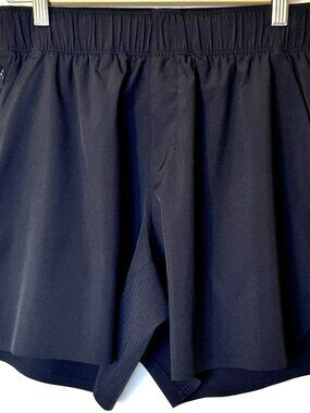 Abercrombie YPB MotionTEK Athletic Shorts Black Lined Zip Pocket Size S